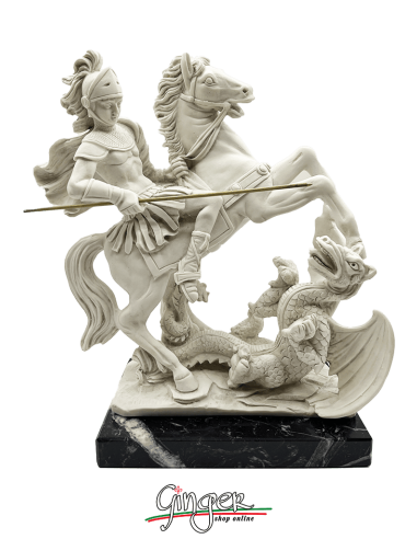 "New" Saint George killing the Dragon - 10.6 in. (27 cm)