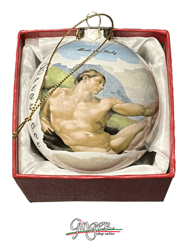 Christmas Ornaments: "The Creation of Adam" by Michelangelo - 80 mm (3.14")