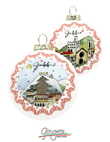 "New" Christmas Ornaments - Cities of Italy: Gubbio - 80 mm (3.14")