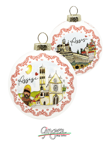 "New" Christmas Ornaments - Cities of Italy: Assisi - 80 mm (3.14")