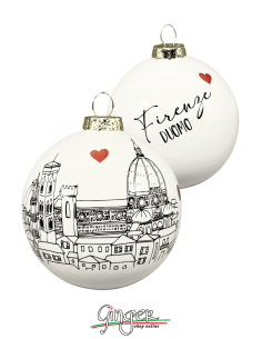 "New" Christmas Ornaments - Cities of Italy: Florence B&W...