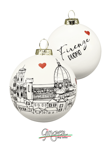 "New" Christmas Ornaments - Cities of Italy: Florence B&W - 80 mm (3.14")