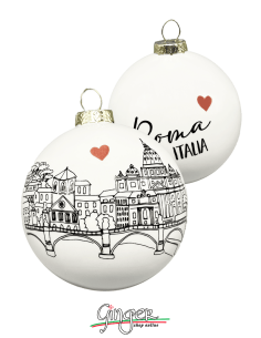 "New" Christmas Ornaments - Cities of Italy: Rome B&W -...