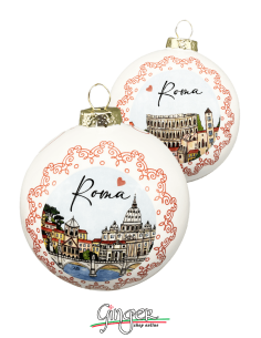 "New" Christmas Ornaments - Cities of Italy: Rome - 80 mm...