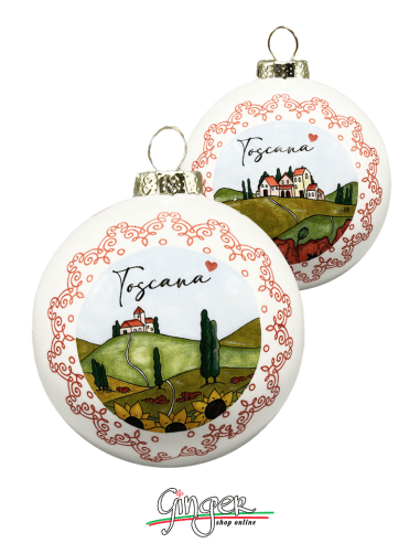 "New" Christmas Ornaments - Cities of Italy: Tuscany - 80 mm (3.14")