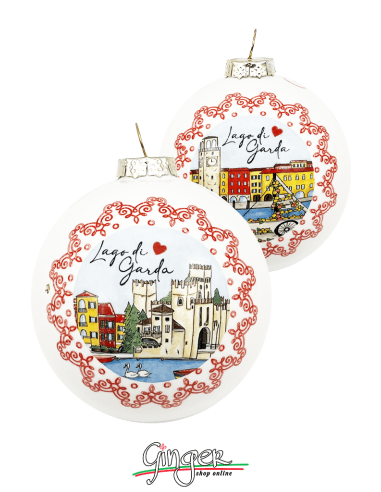 "New" Christmas Ornaments - Cities of Italy: Lago di Garda (Lake Garda) - 80 mm (3.14")