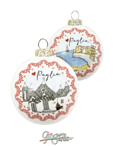 "New" Christmas Ornaments - Cities of Italy: Puglia and Alberobello - 80 mm (3.14")