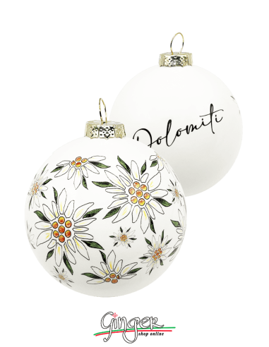 "New" Christmas Ornaments - Cities of Italy: Edelweiss and Dolomiti - 80 mm (3.14")